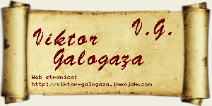 Viktor Galogaža vizit kartica